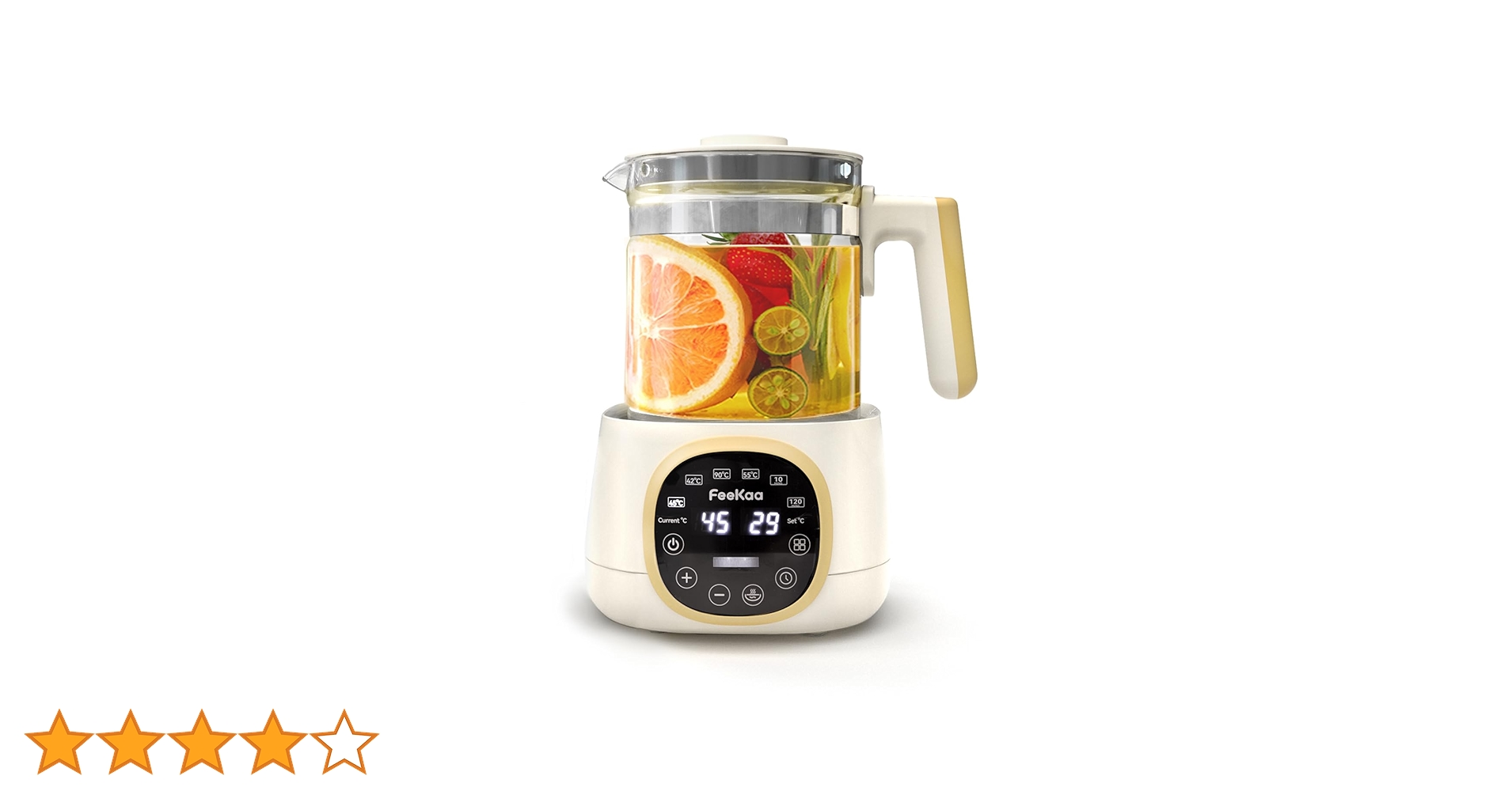 Amazon | Feekaa 電気ケトル ガラス ケトル温度調節（±1℃） 保温